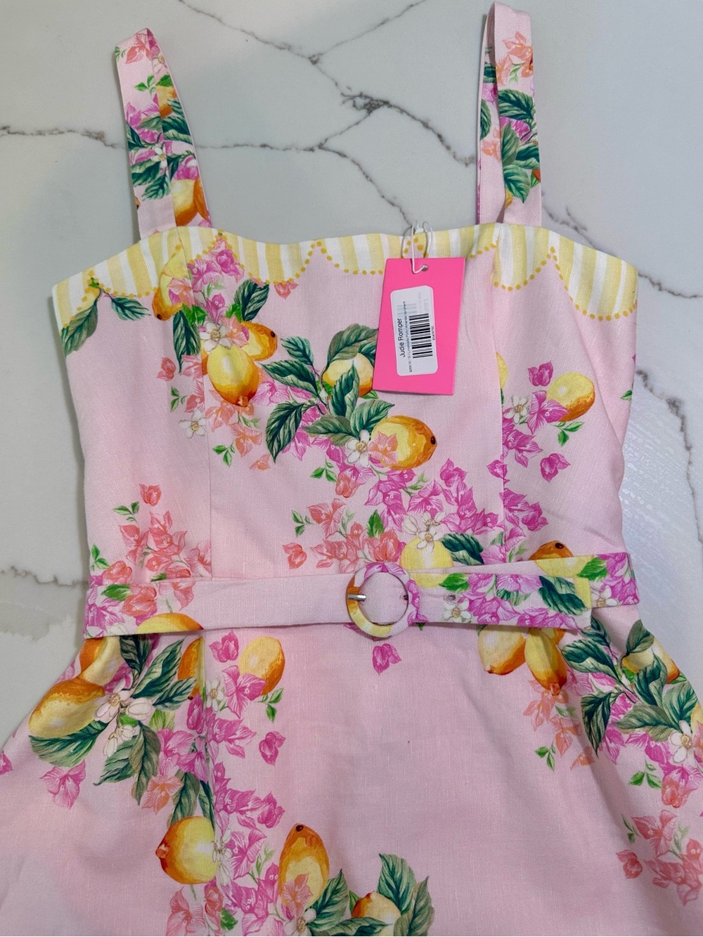 Amanda Uprichard Judie Romper in Lemoncello - Picture 7 of 7